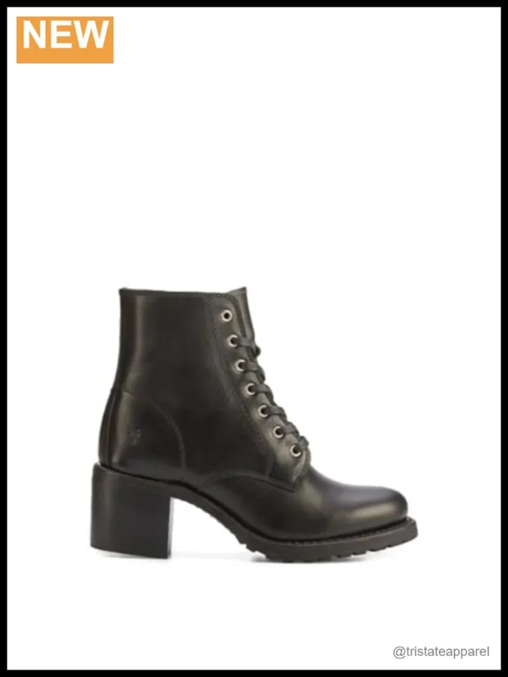Frye Sabrina 6G Lace Up Women's Ankle Boots Leather Block Heel Combat Boots